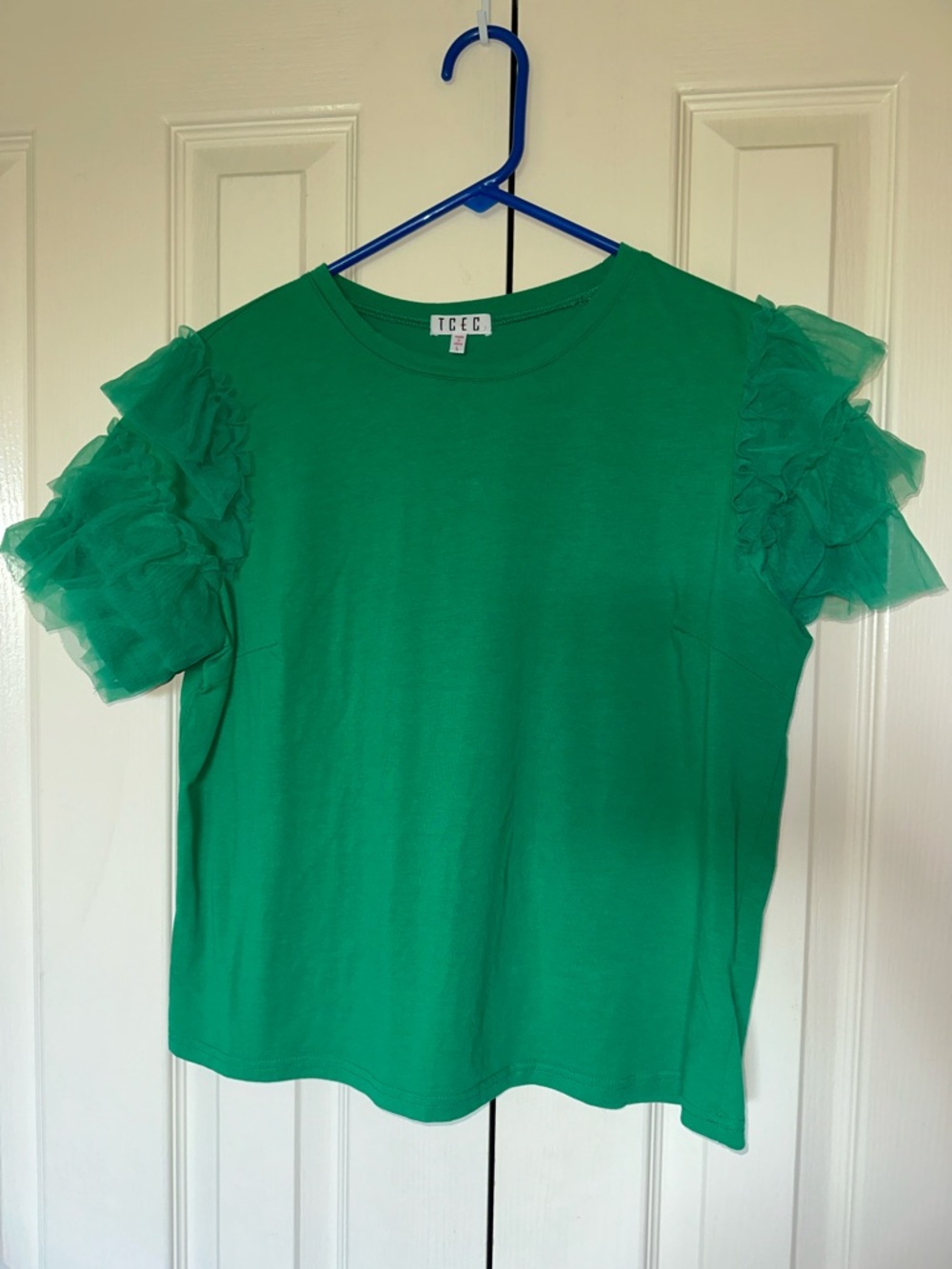 TCEC Emerald Green Ruffle Sleeve Tee